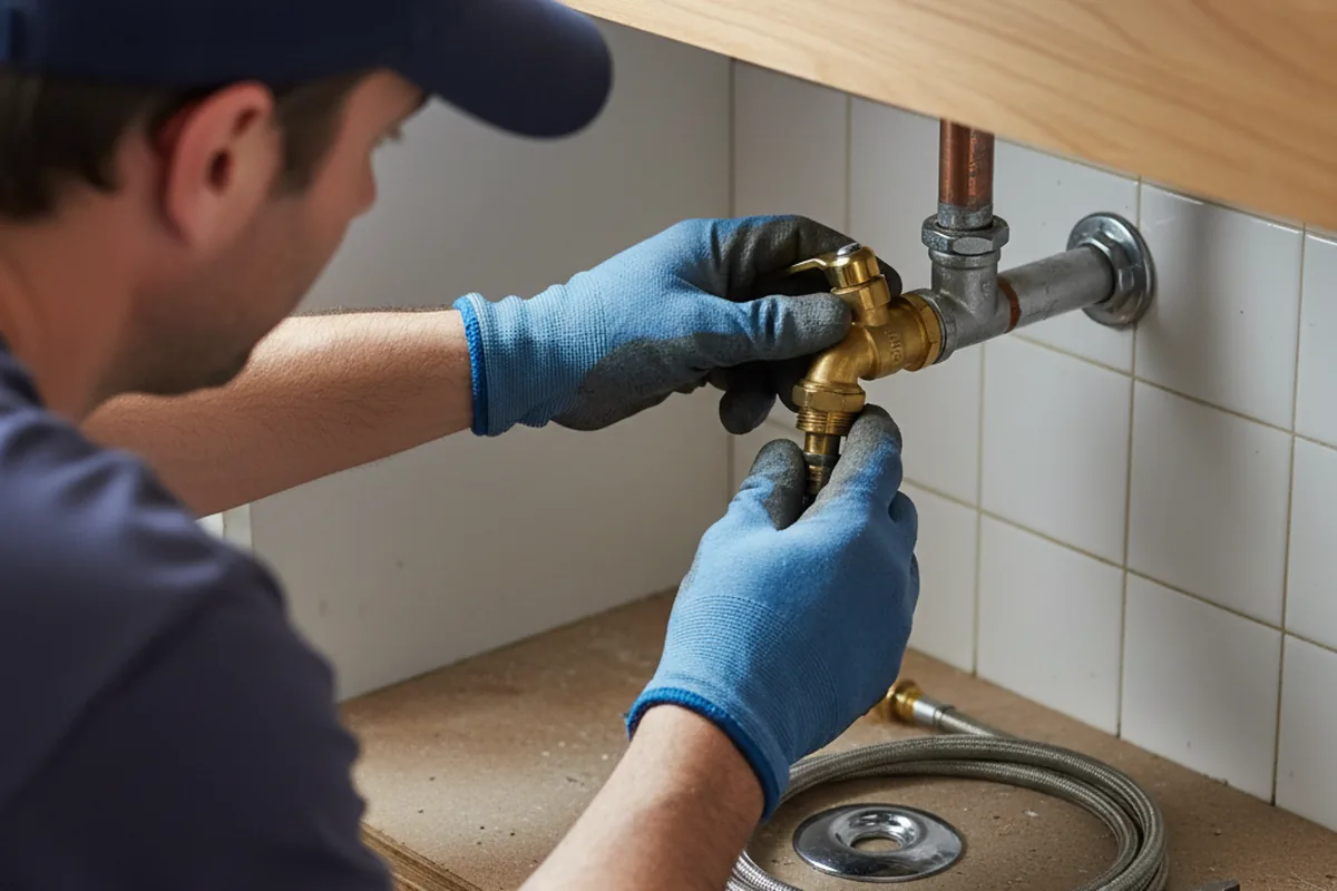 Shutoff valve and fitting work during Well Pump Repair in Athol
